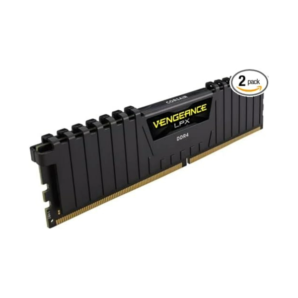 Corsair Vengeance LPX 16GB (2x8GB) DDR4 DRAM 3200MHz C16 Desktop Memory Kit - Black (CMK16GX4M2B3200C16)