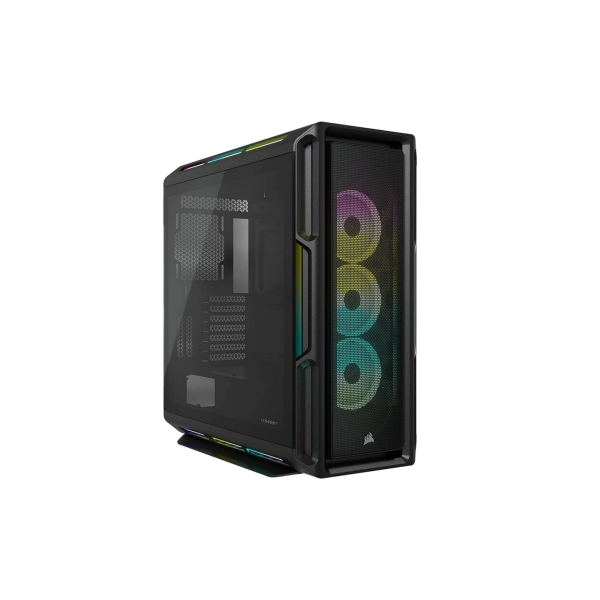 Corsair Boîtier Moyen-Tour connecté en Verre trempé iCUE 5000T RGB, Noir