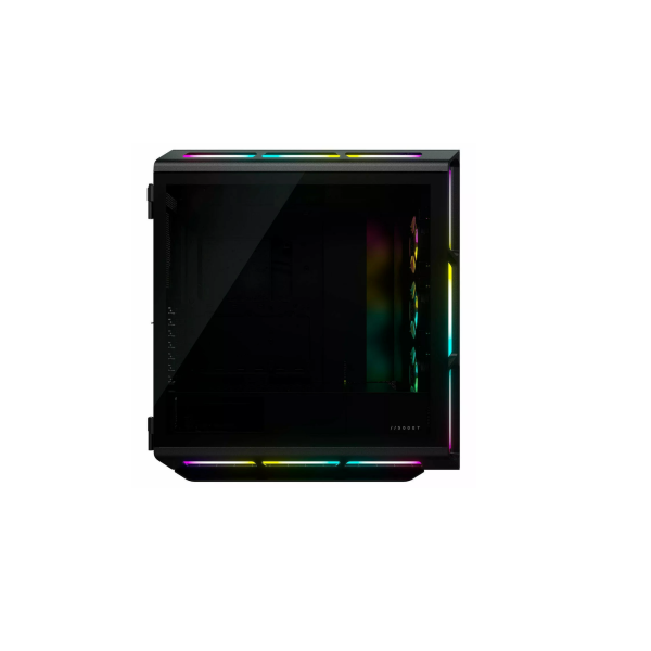 Corsair Boîtier Moyen-Tour connecté en Verre trempé iCUE 5000T RGB, Noir